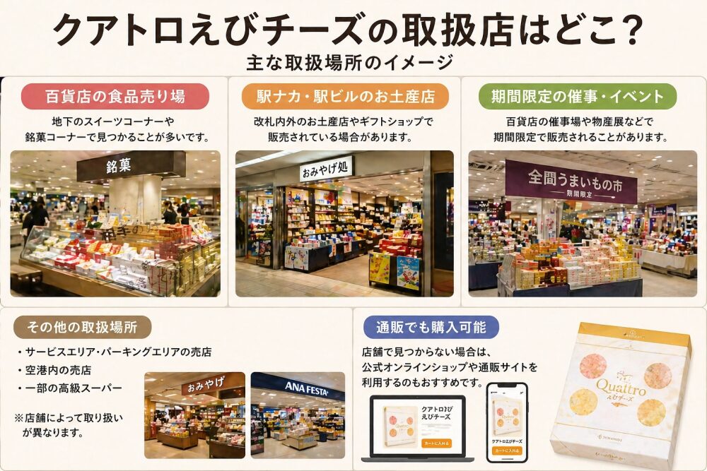 クアトロえびチーズの取扱店はどこ？探し方と購入方法を解説